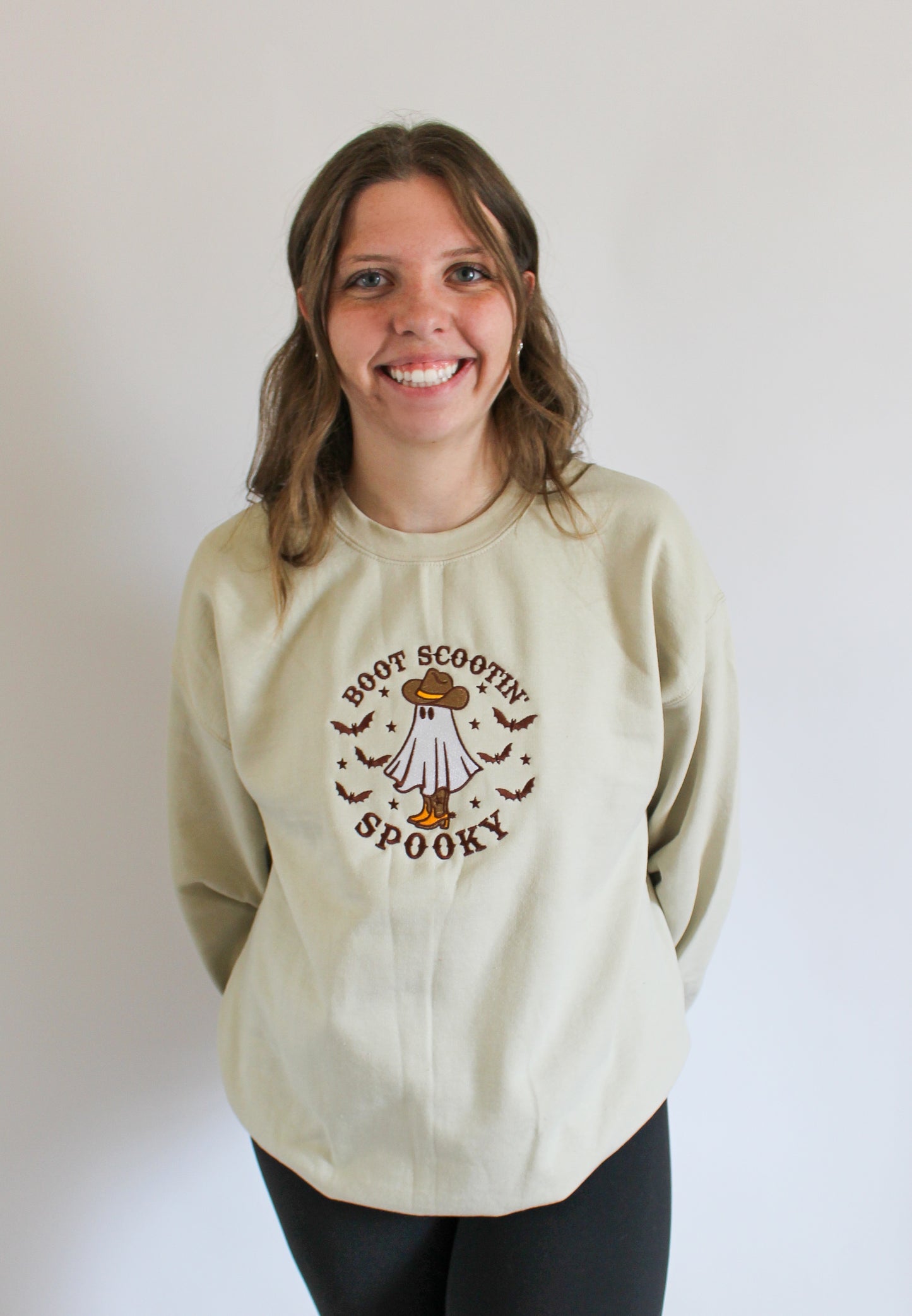 Boot Scootin’ Spooky Embroidered Crewneck