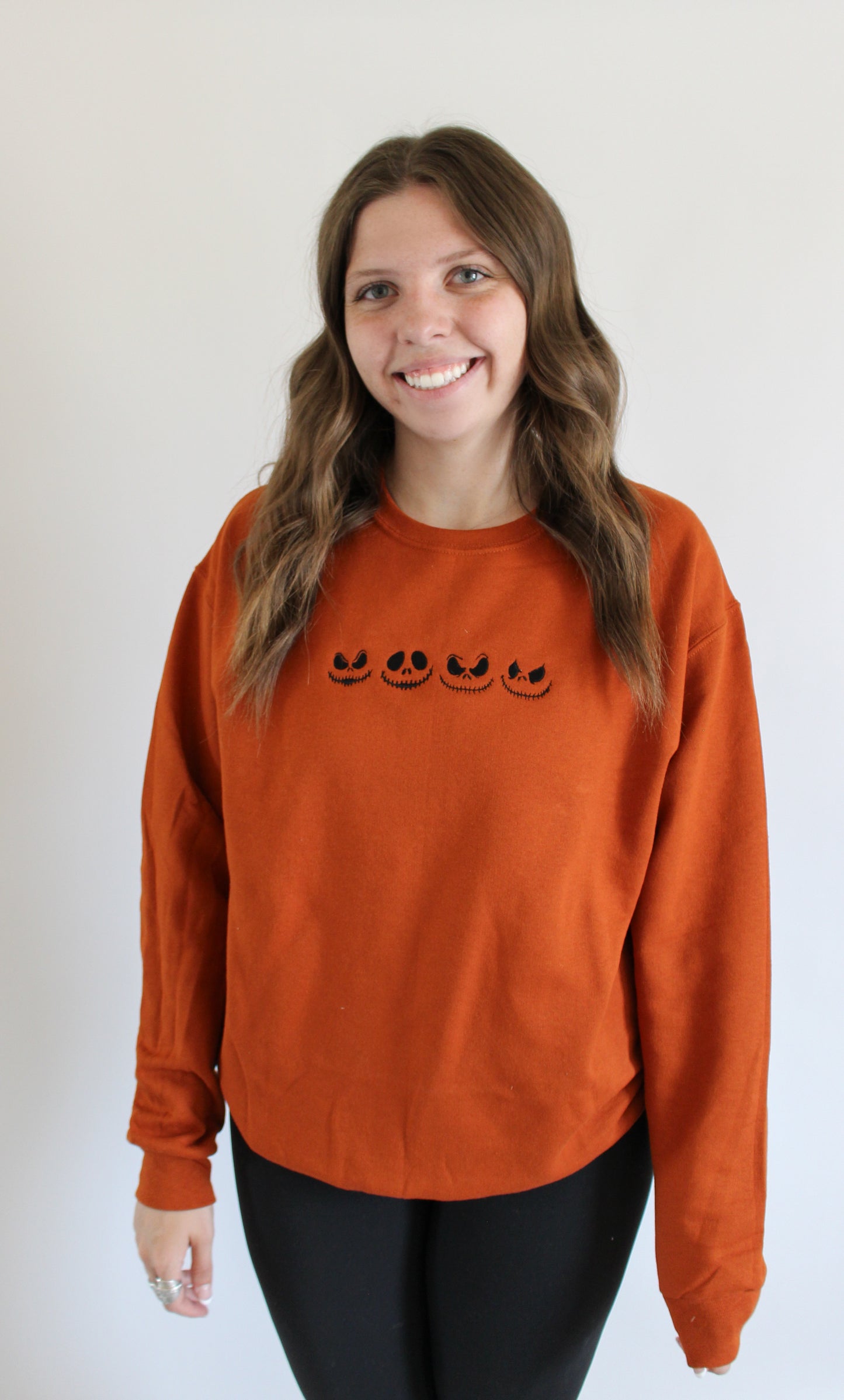 Jack's Faces Embroidered Crewneck