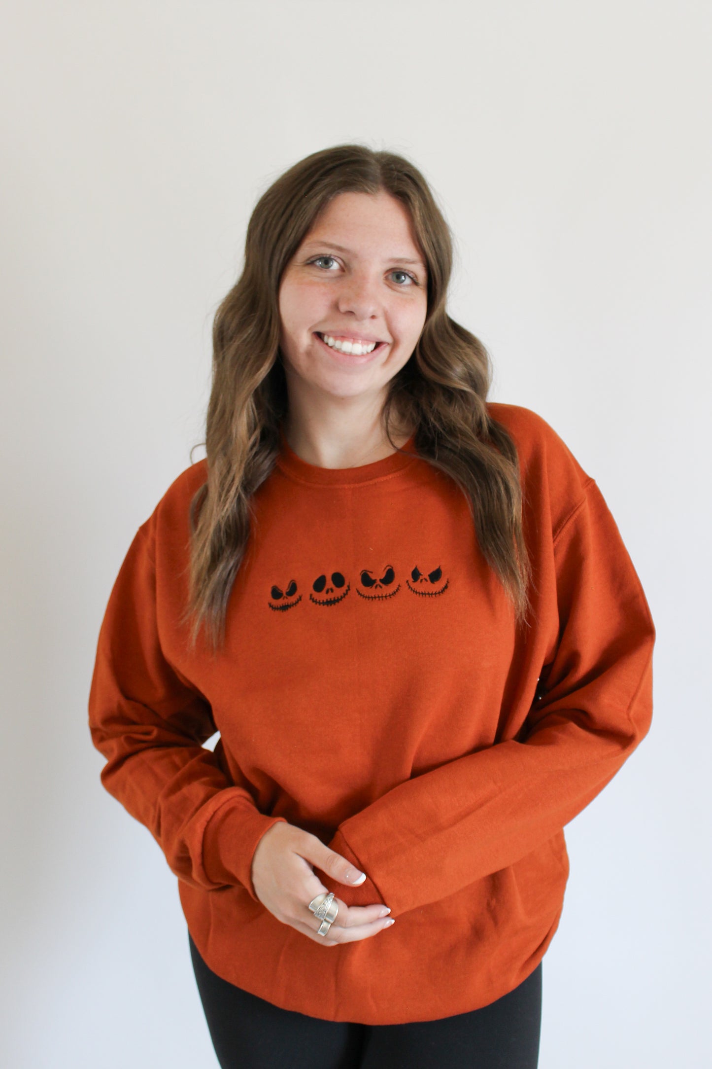 Jack's Faces Embroidered Crewneck