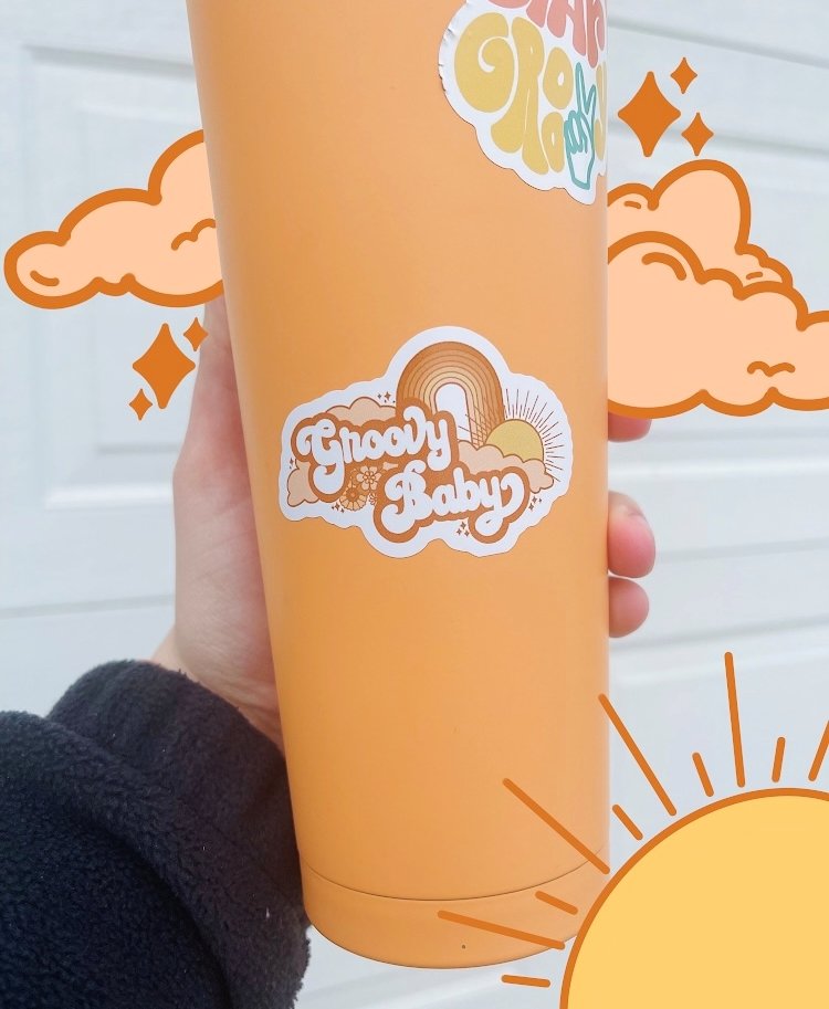 "Groovy Baby" Sticker