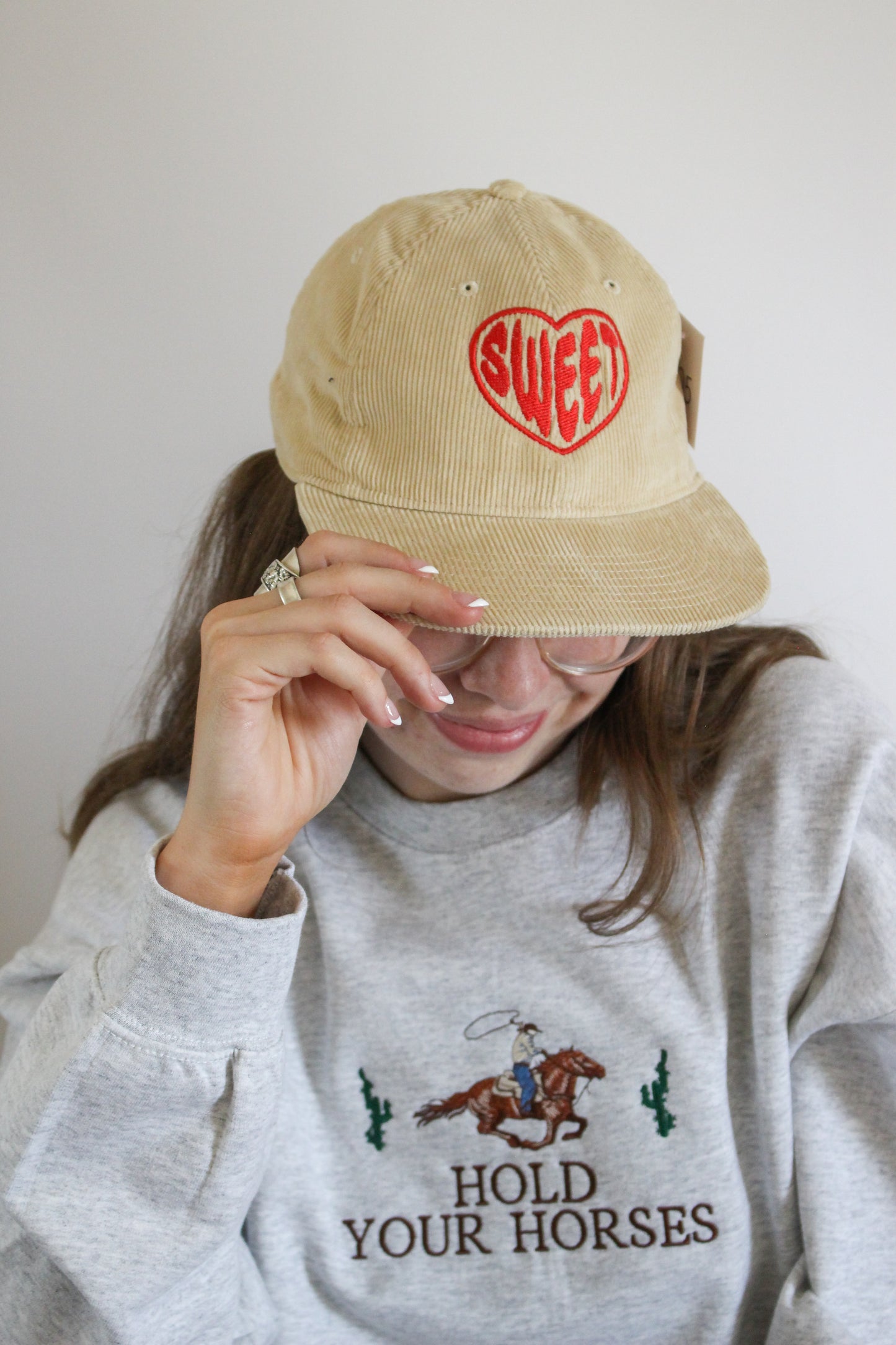 Sweet Heart Corduroy Hat