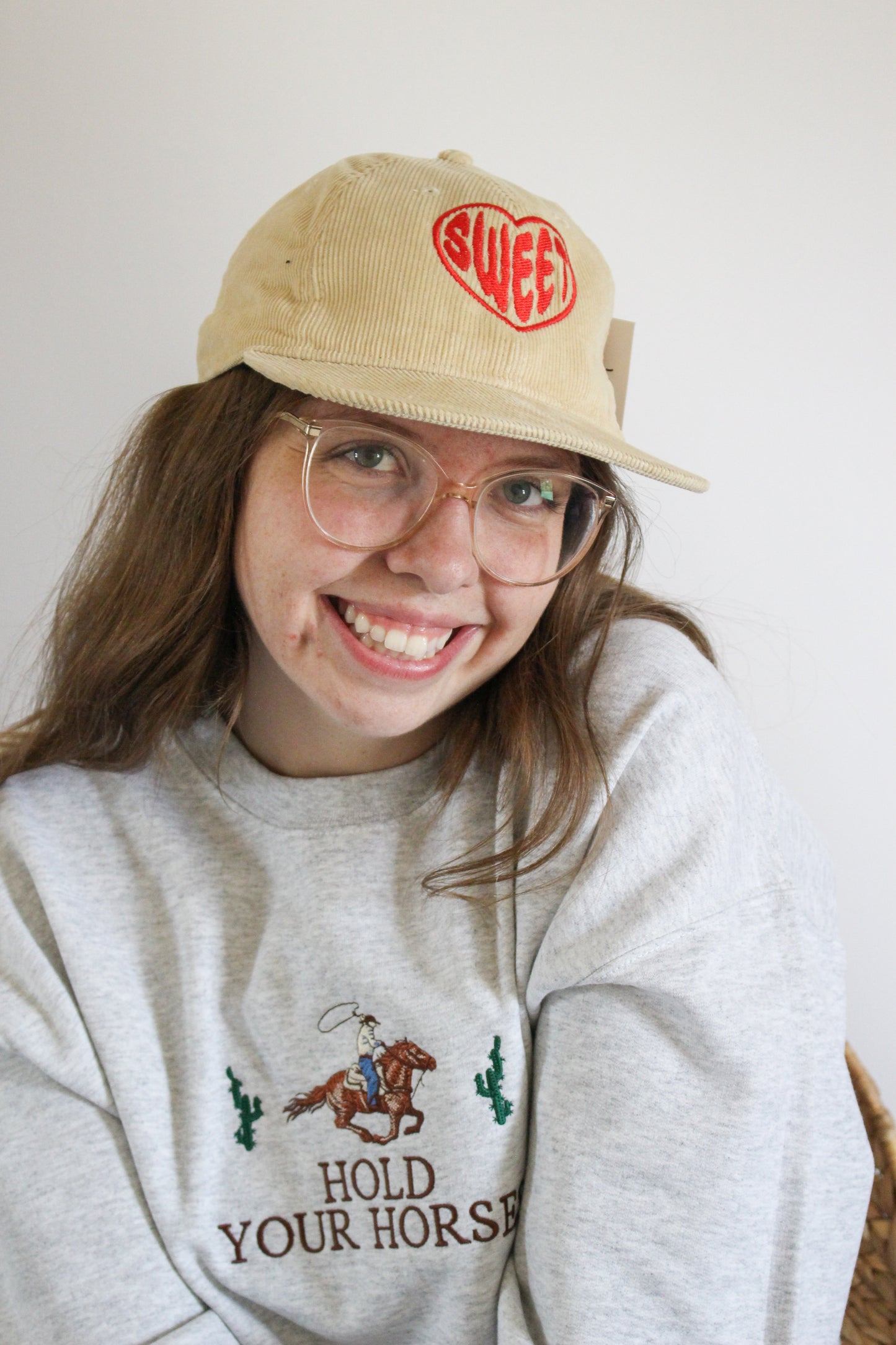 Sweet Heart Corduroy Hat