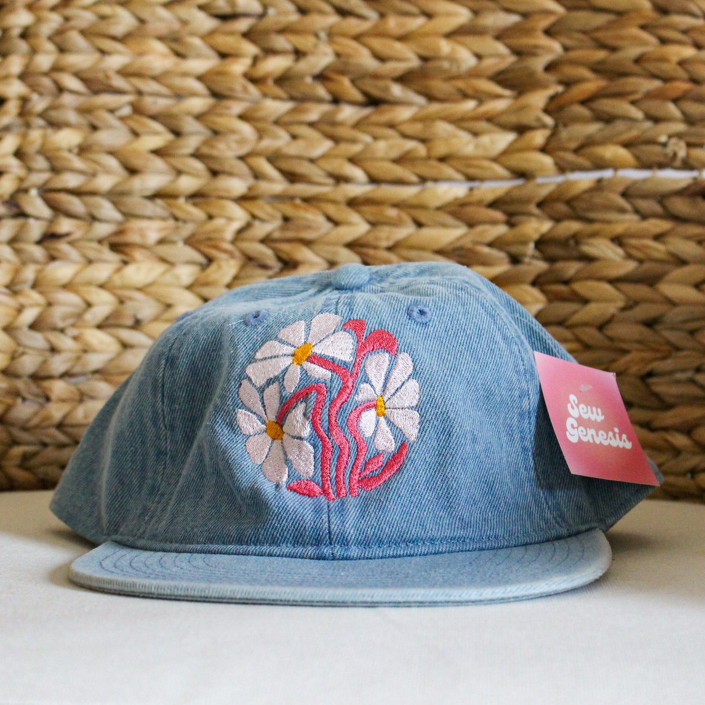 Groovy Flower Denim Hat