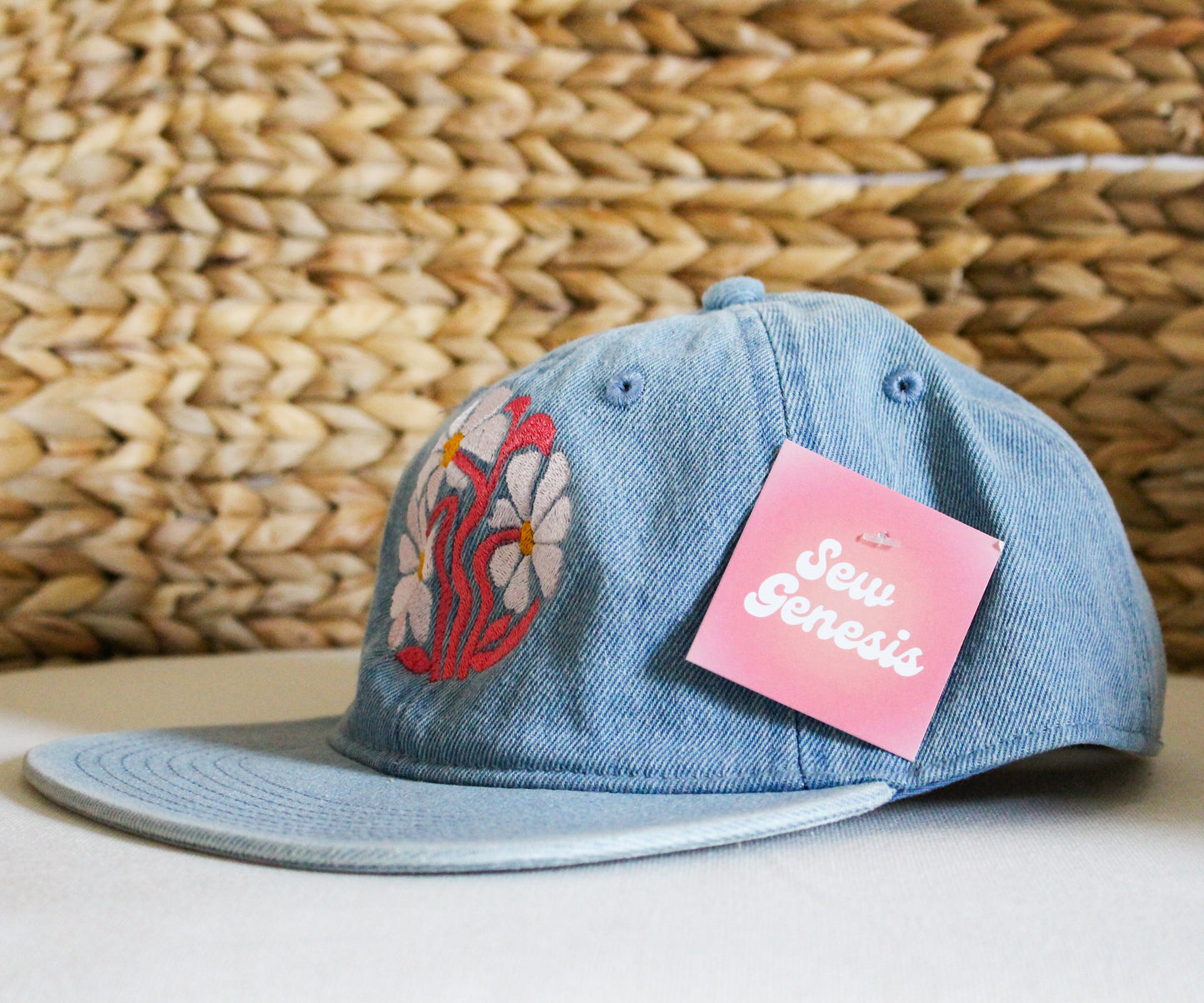 Groovy Flower Denim Hat