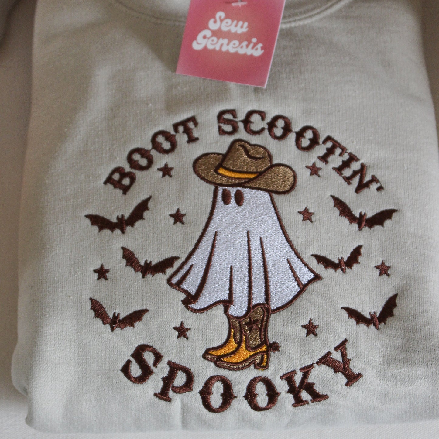 Boot Scootin’ Spooky Embroidered Crewneck