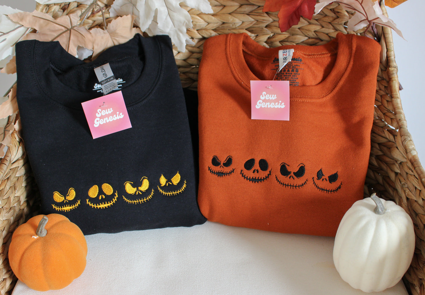 Jack's Faces Embroidered Crewneck