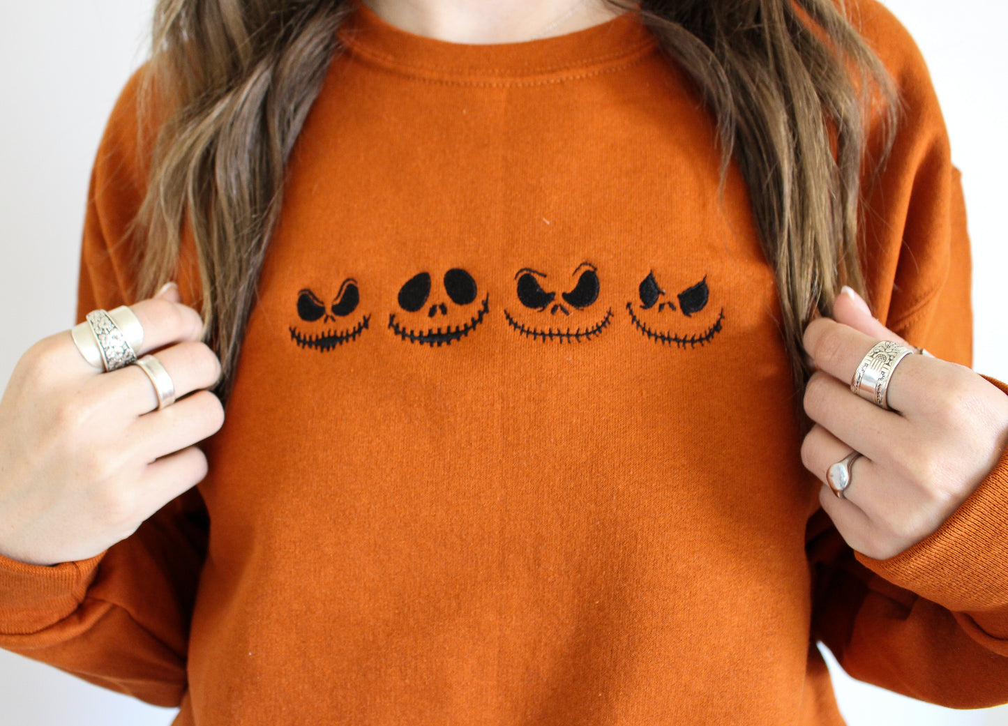 Jack's Faces Embroidered Crewneck