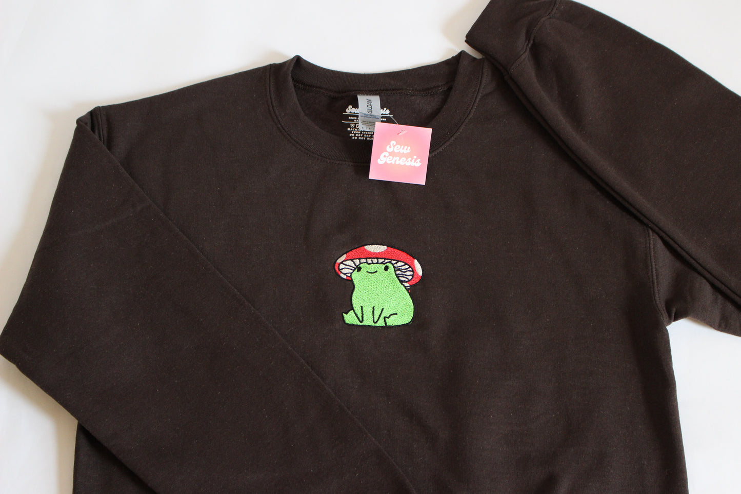 Mushroom Frog Embroidered Crewneck