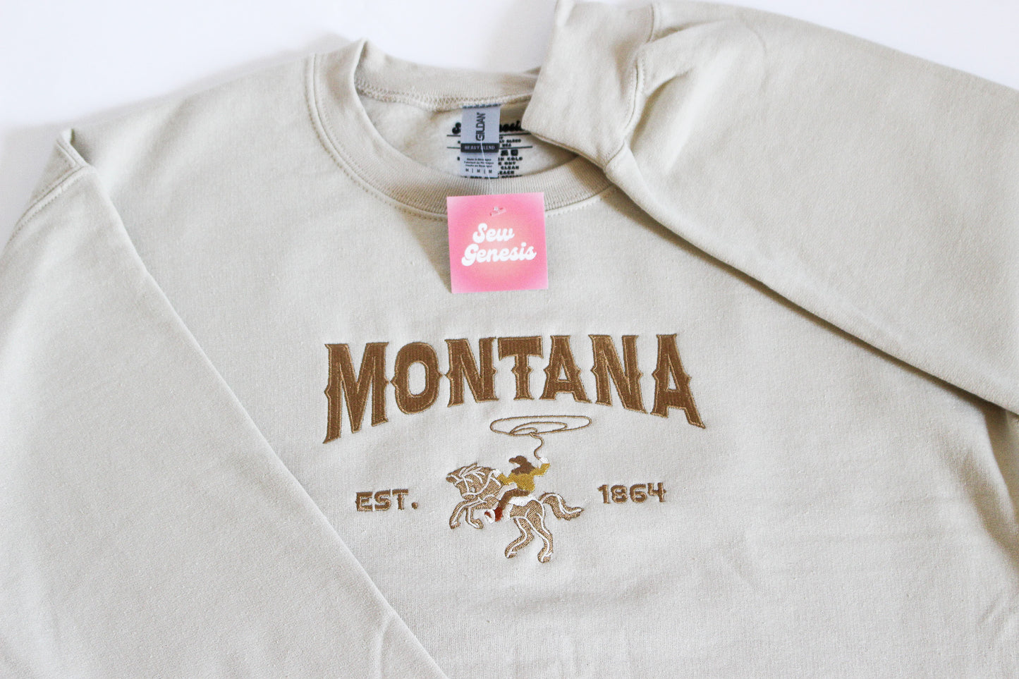Montana Cowboy Embroidered Crewneck
