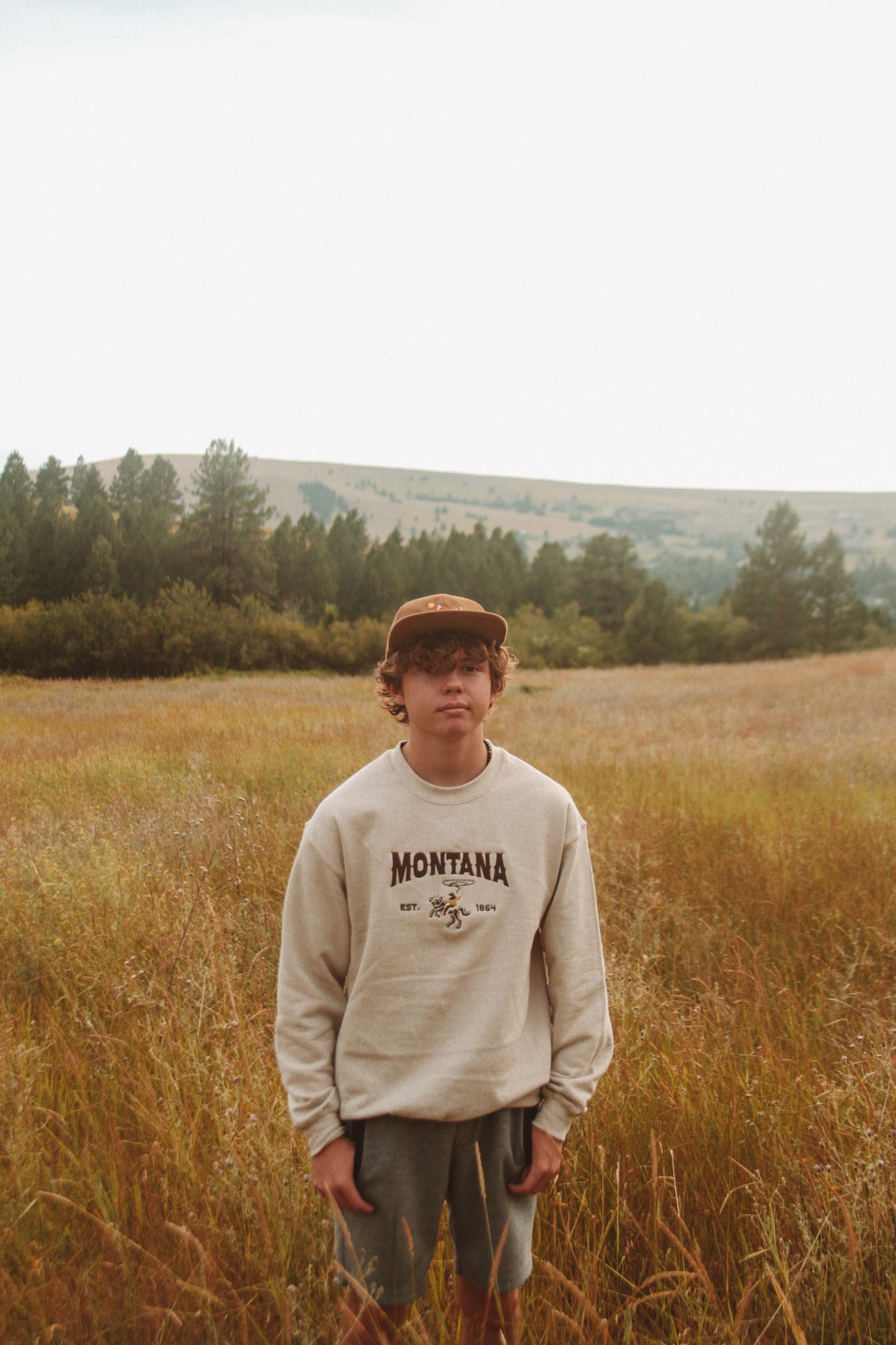 Montana Cowboy Embroidered Crewneck