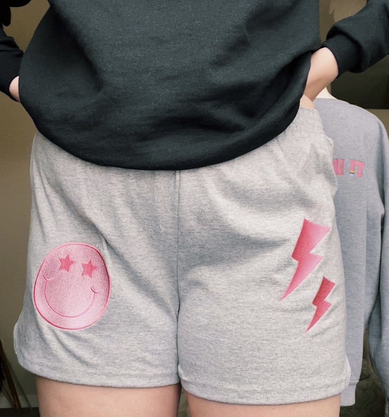 "Retro" Sports Grey Shorts