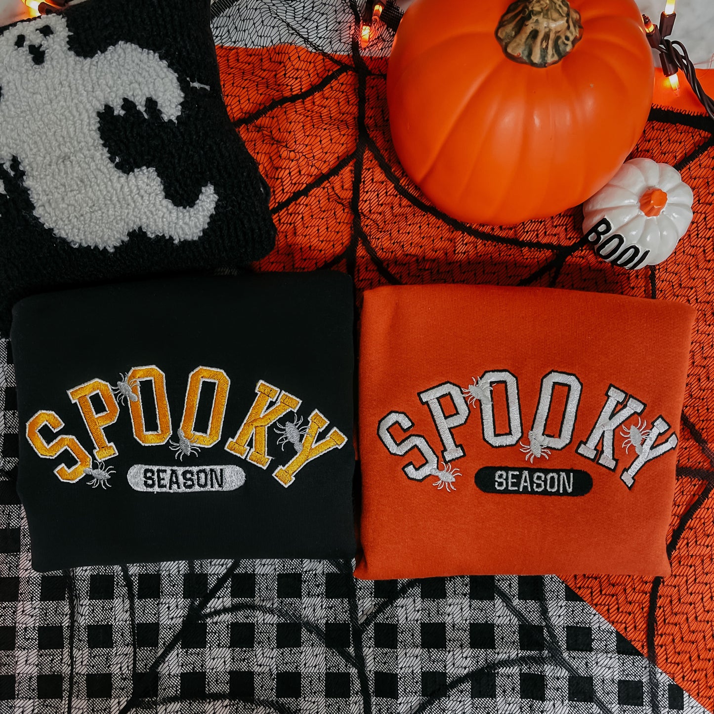 Spooky Season "Jersey Style" Embroidered Crewneck