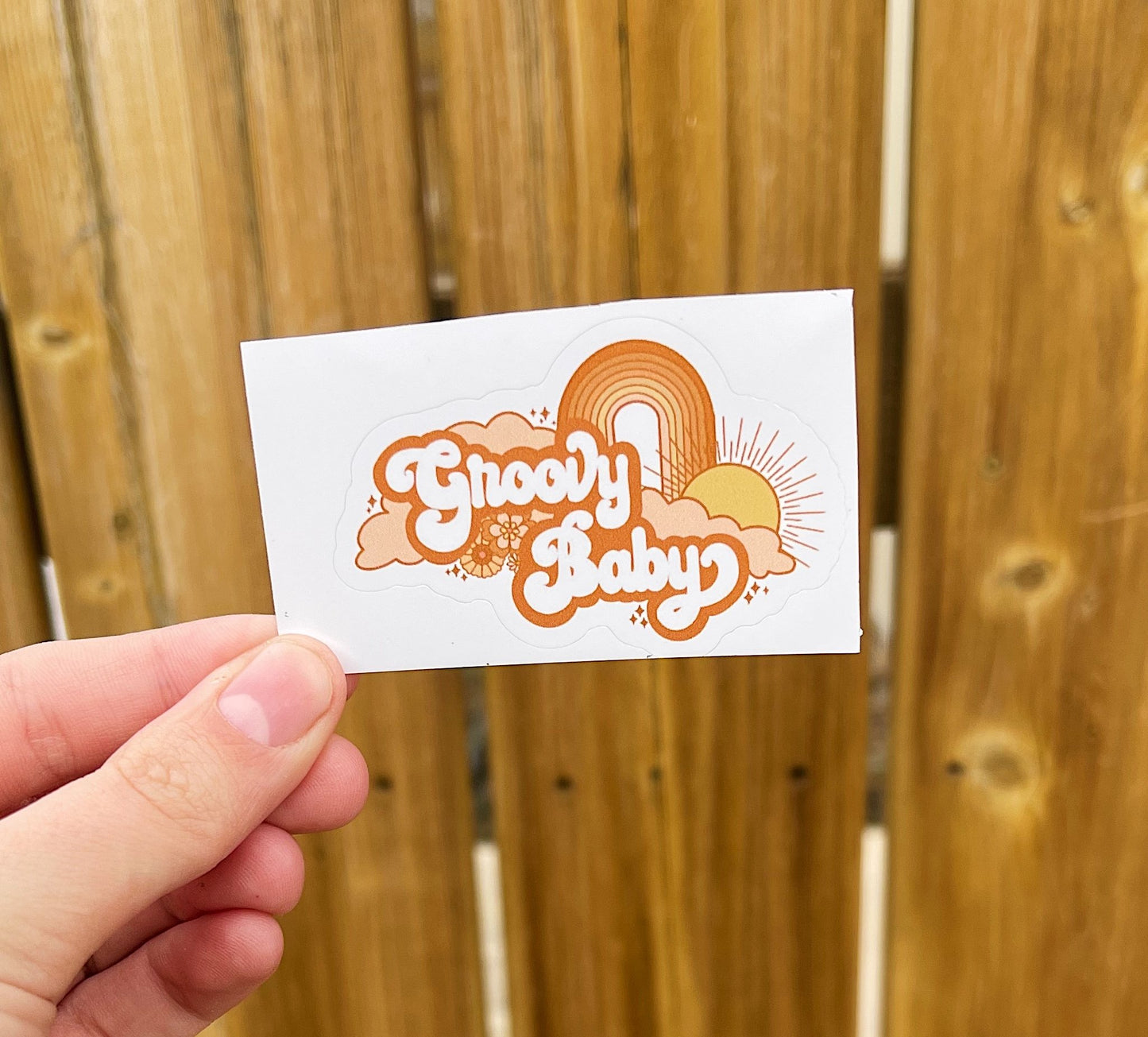 "Groovy Baby" Sticker