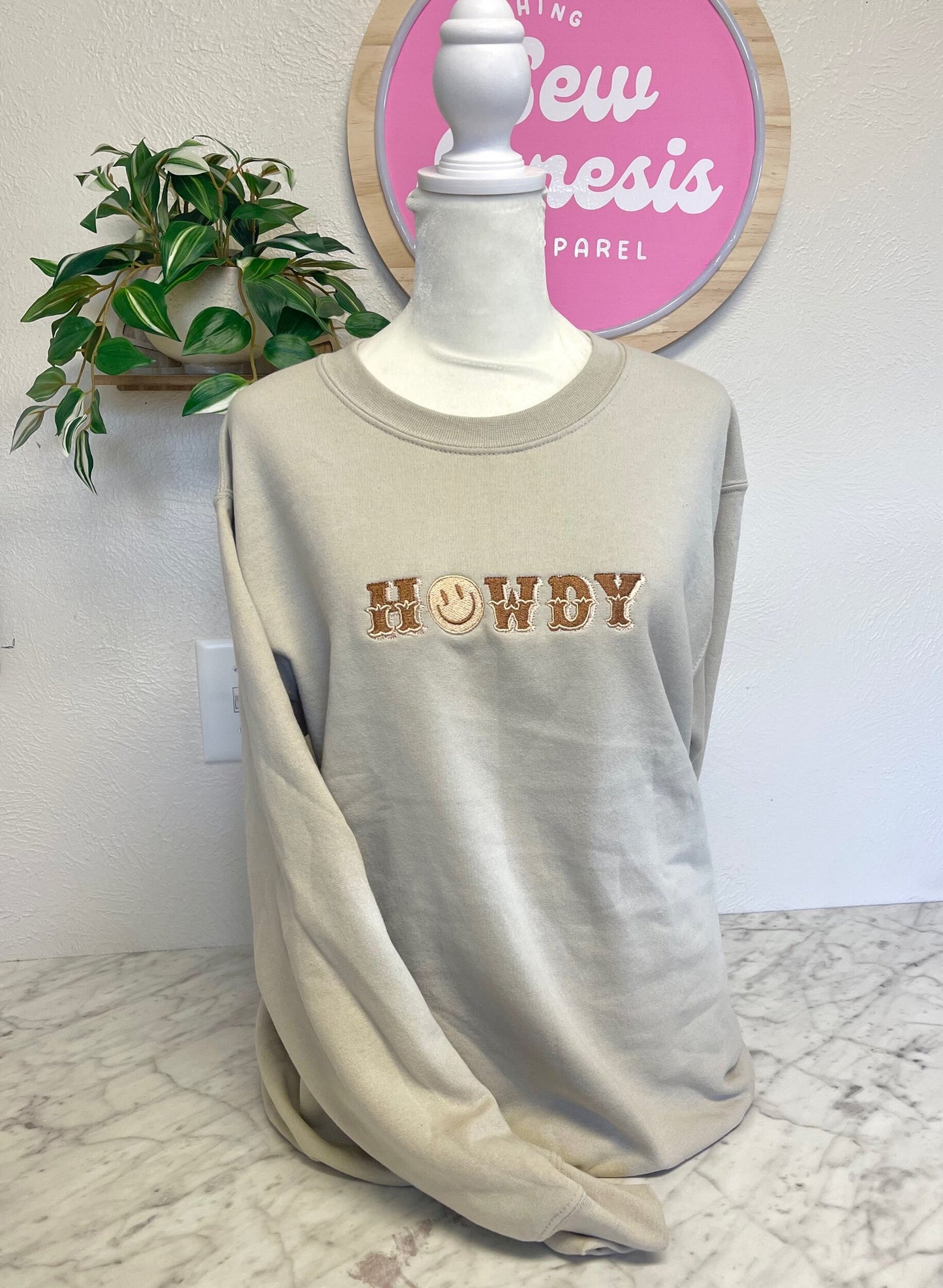 Howdy Embroidered Crewneck