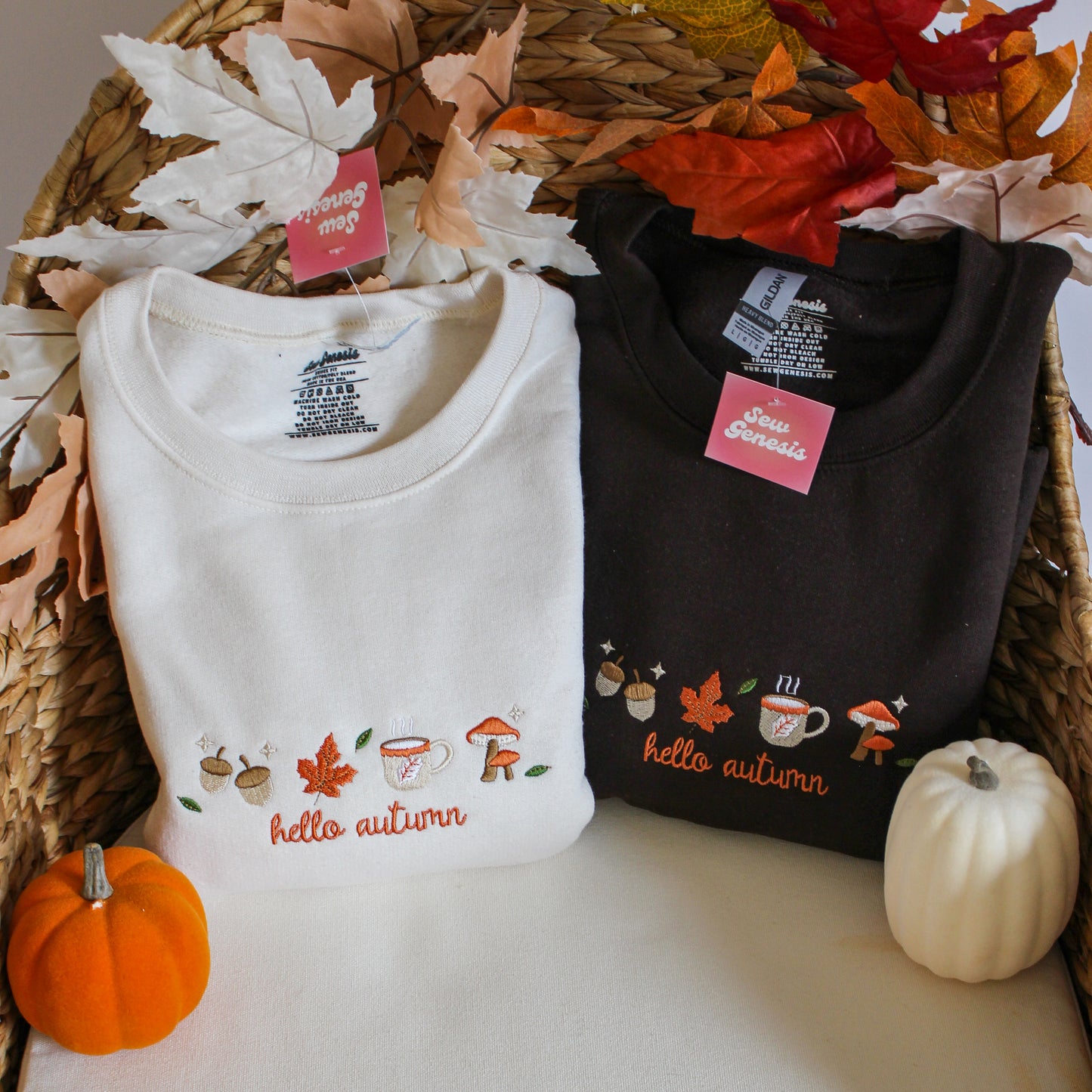 Hello Autum Embroidered Crewneck