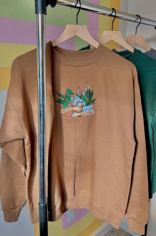 Plant Lover Embroidered Crewneck