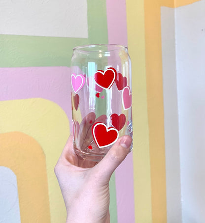 Valentines Day Glass Cup