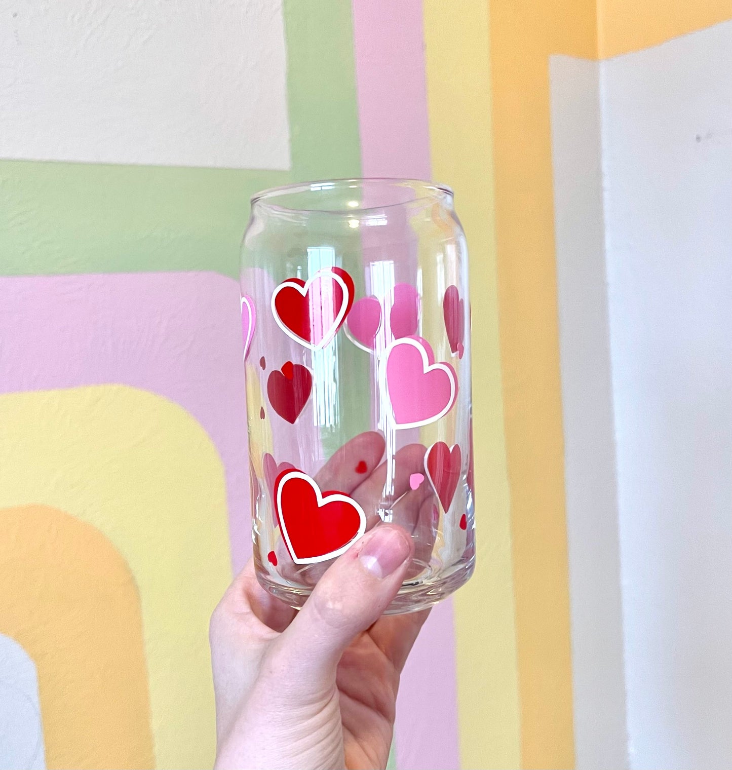 Valentines Day Glass Cup