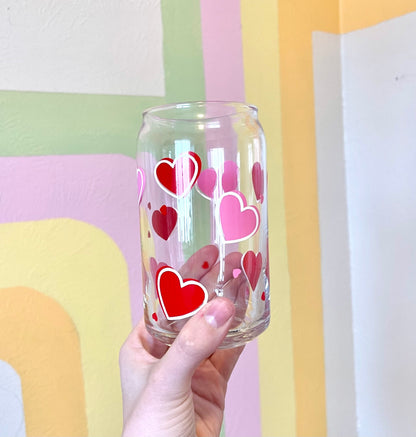 Valentines Day Glass Cup