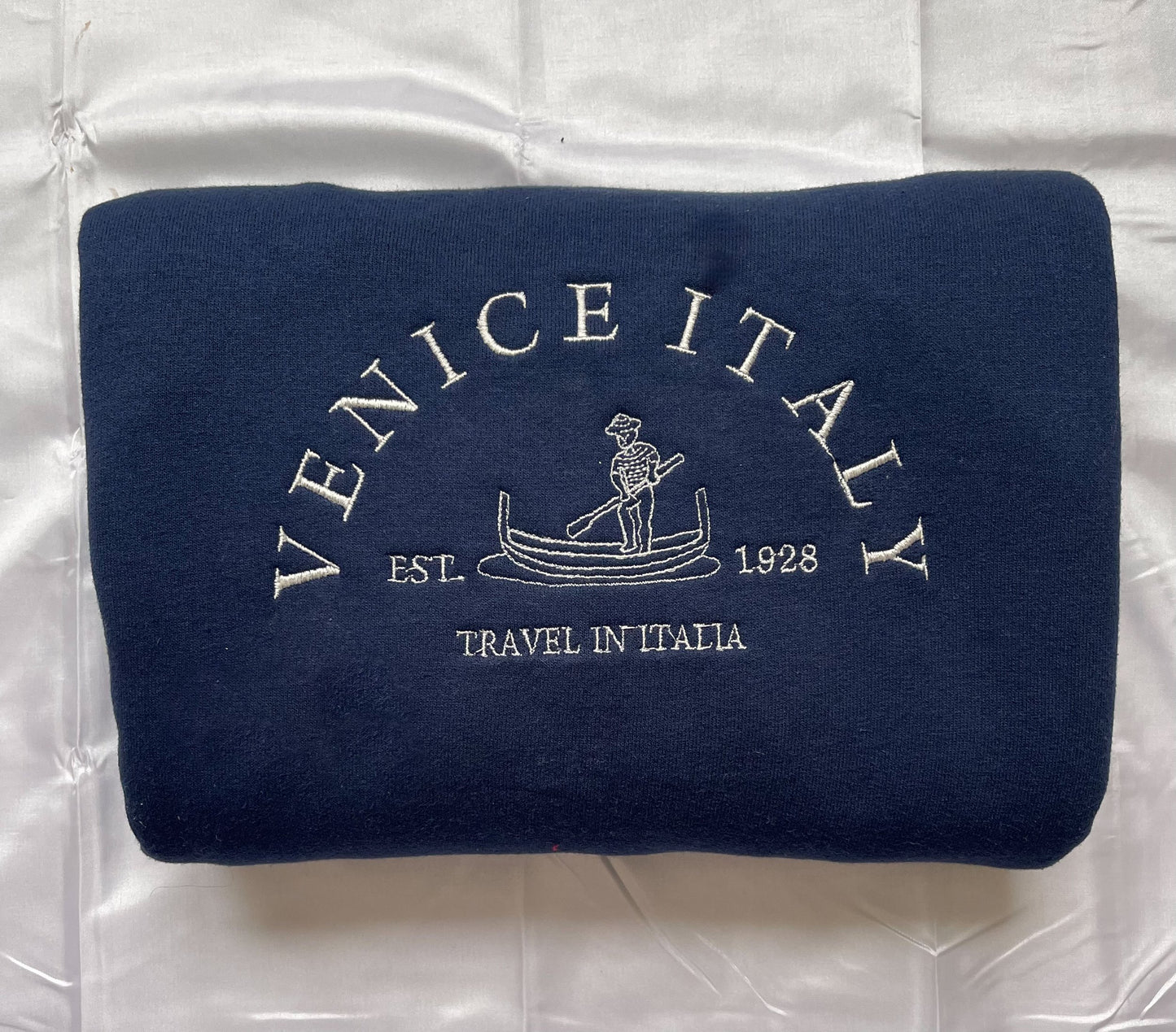 "Venice, Italy" Embroidered Crewneck